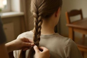 Спиральные штрихи здоровой косы