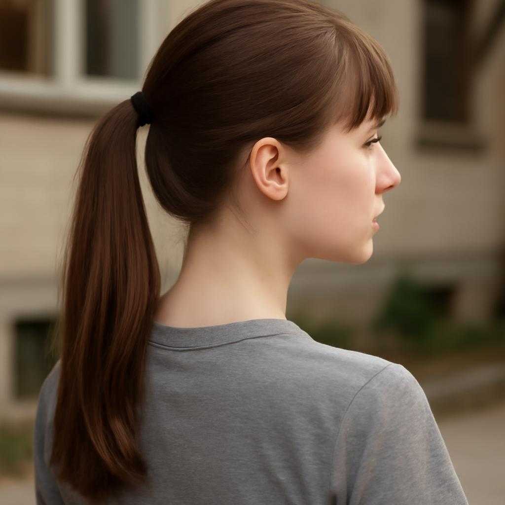 хвост без челки