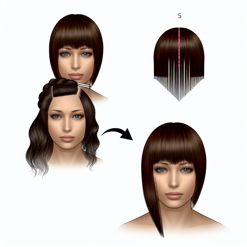 косая челка