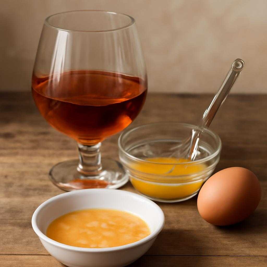 коньячно-яичная маска