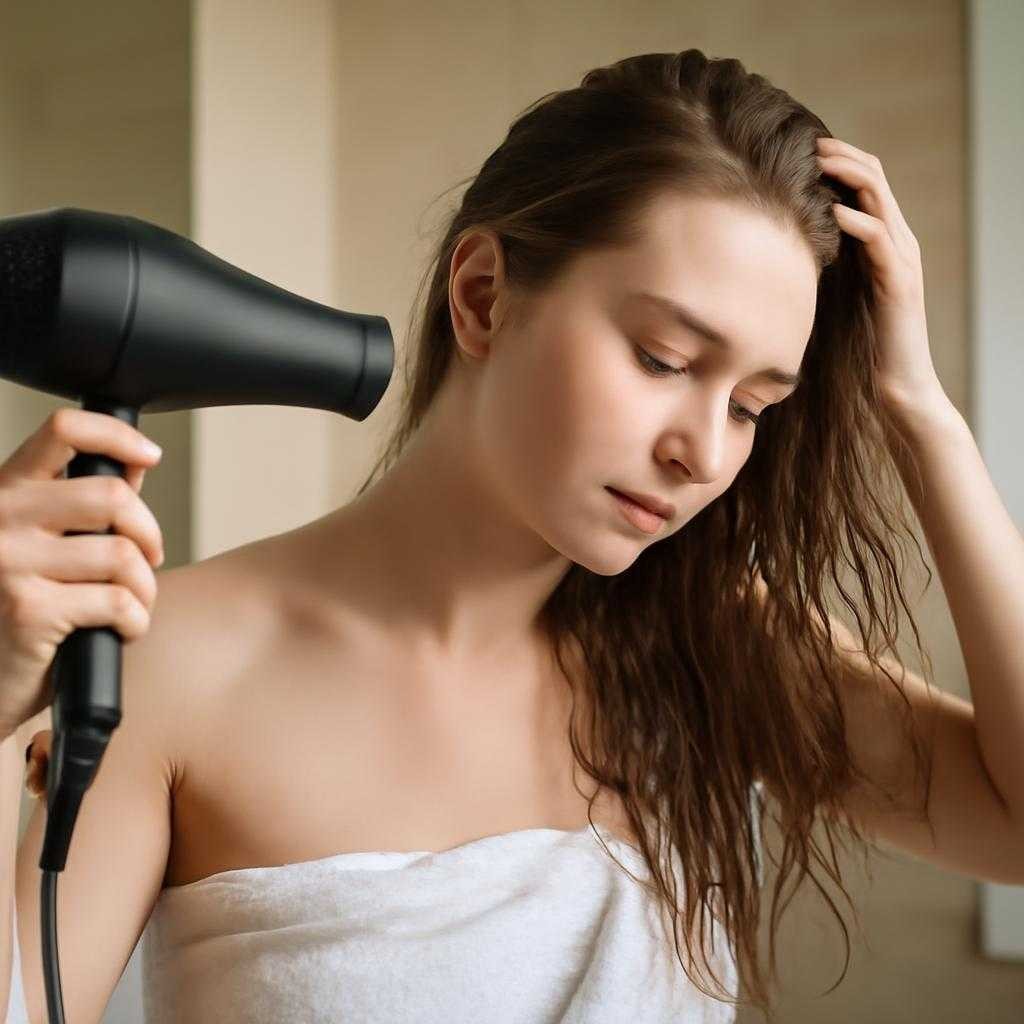 осушение волос