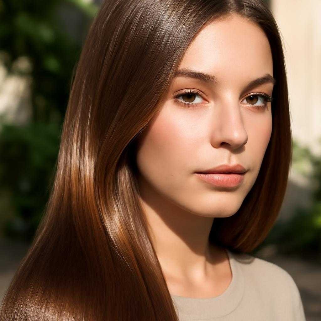 блестящие волосы