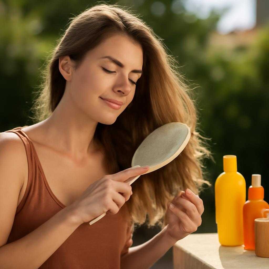 летний уход за волосами