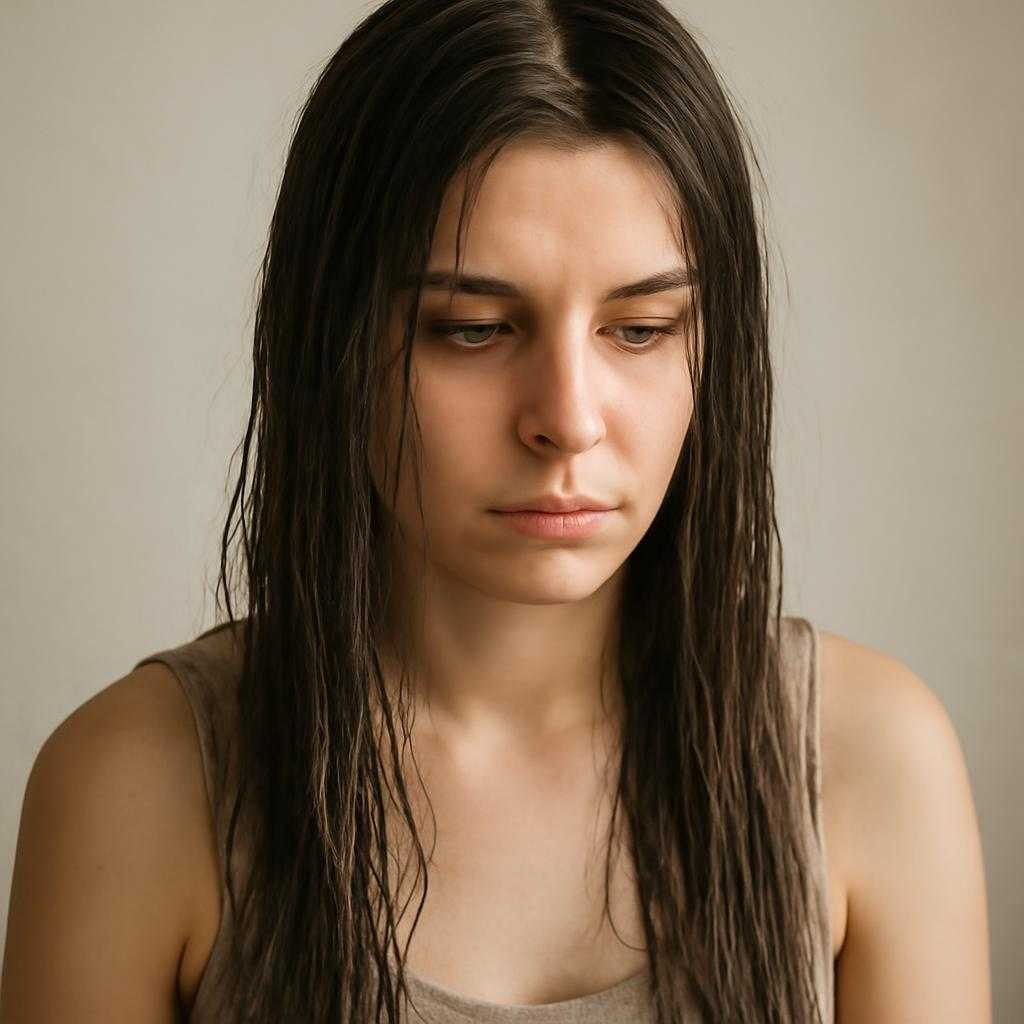 жирные волосы