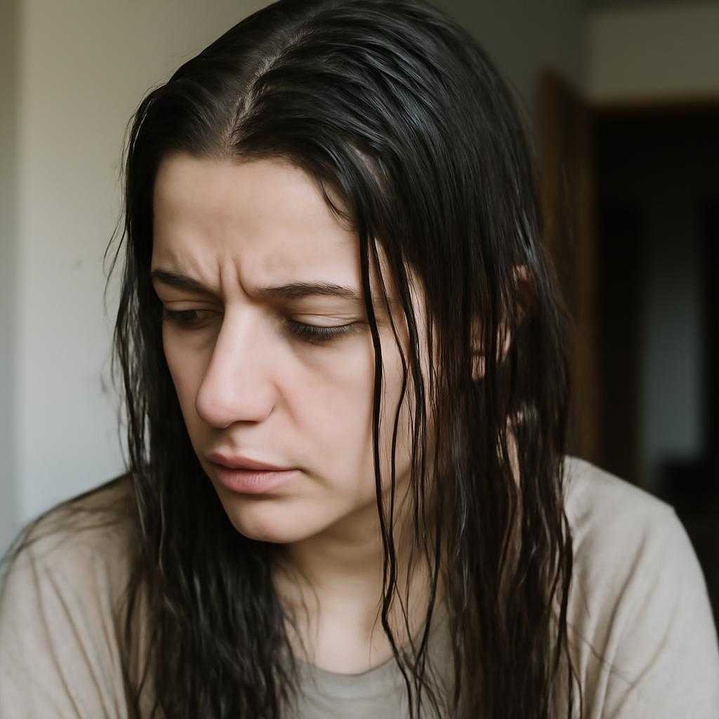 жирные волосы