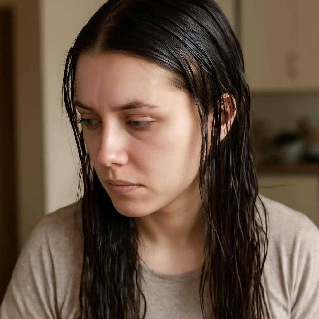 жирные волосы