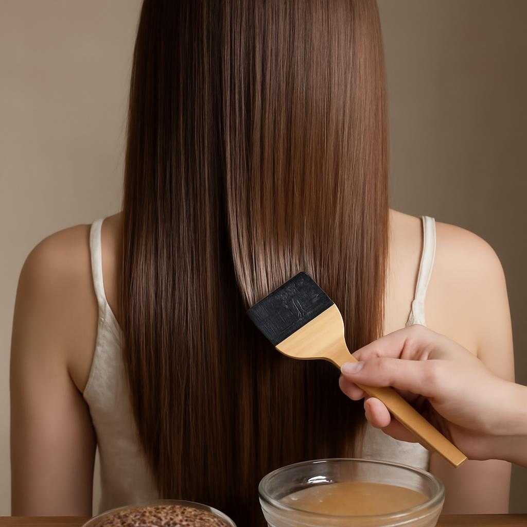 ламинирование волос льняными семенами