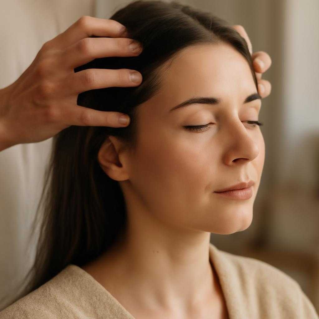 массаж кожи головы