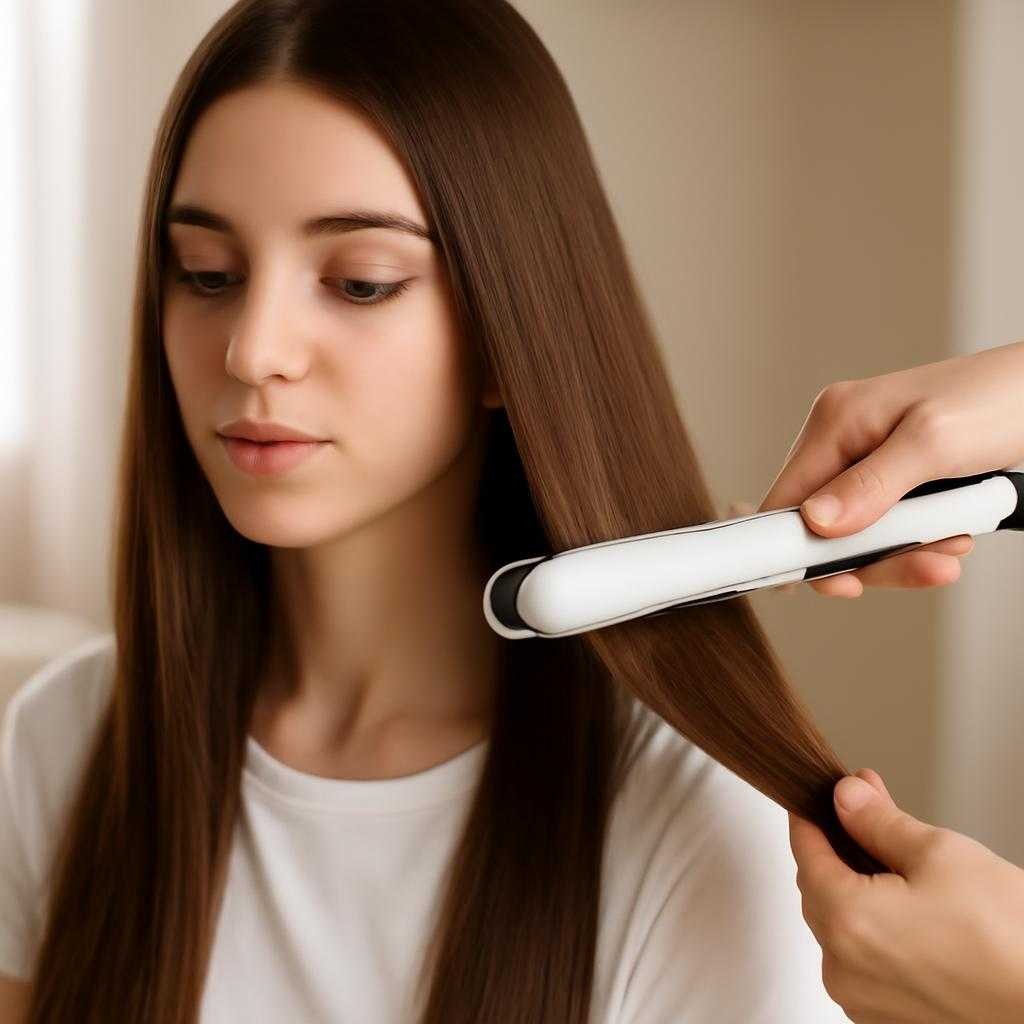 разгладить волосы