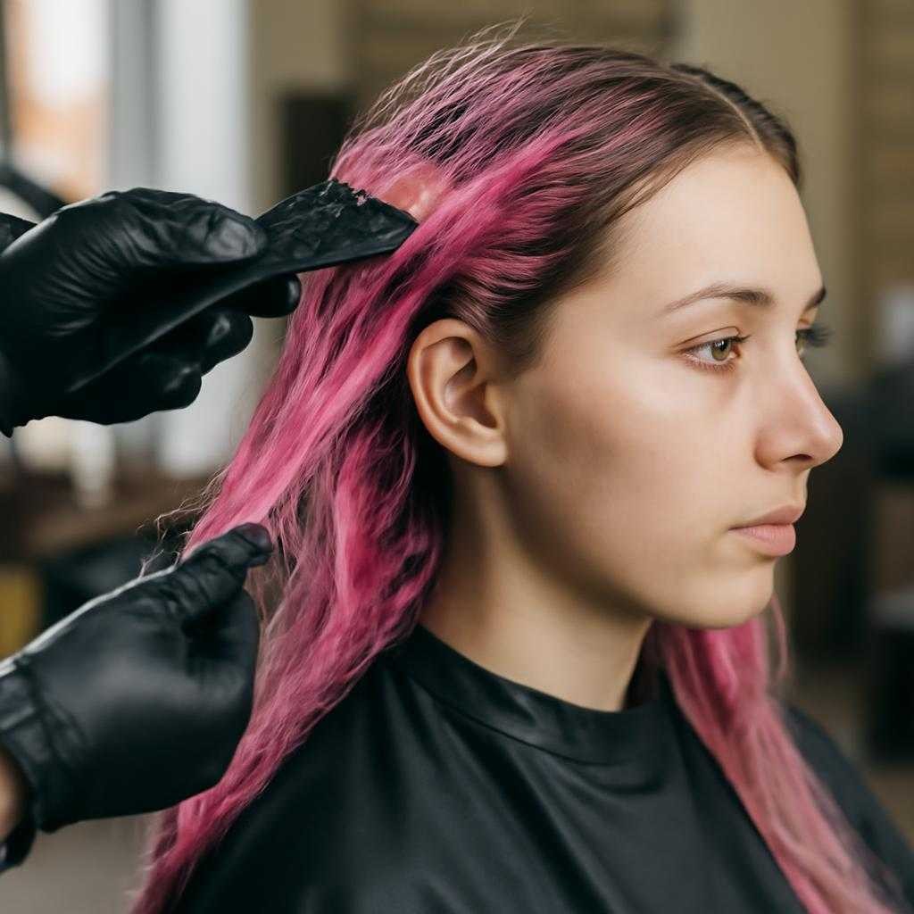 розовое окрашивание