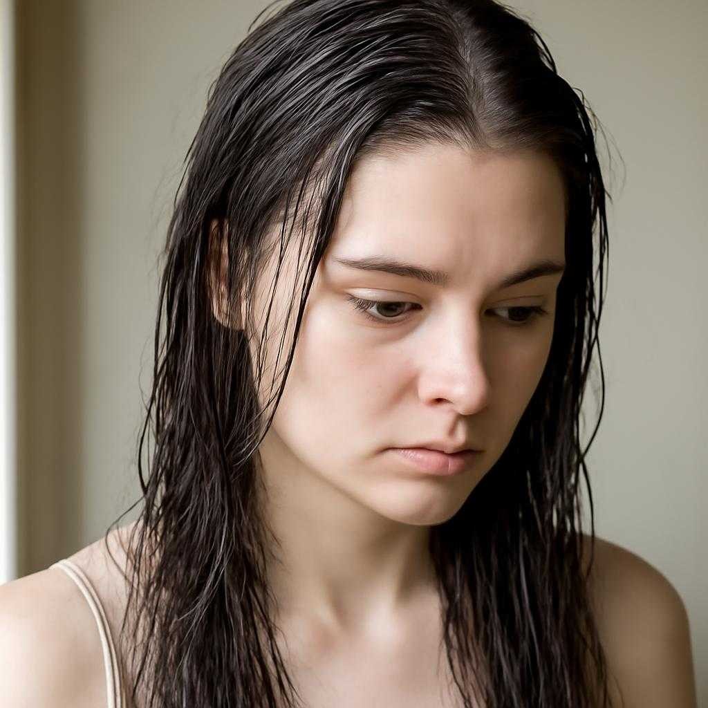 жирные волосы