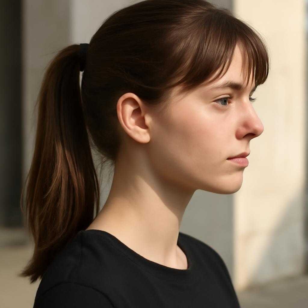 хвост без челки