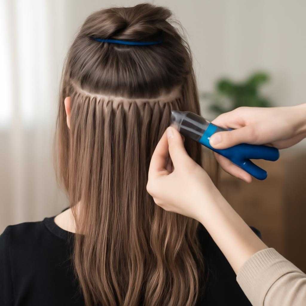 наращивание локонов