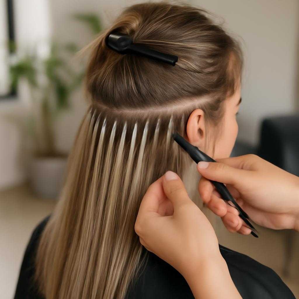 наращивание волос