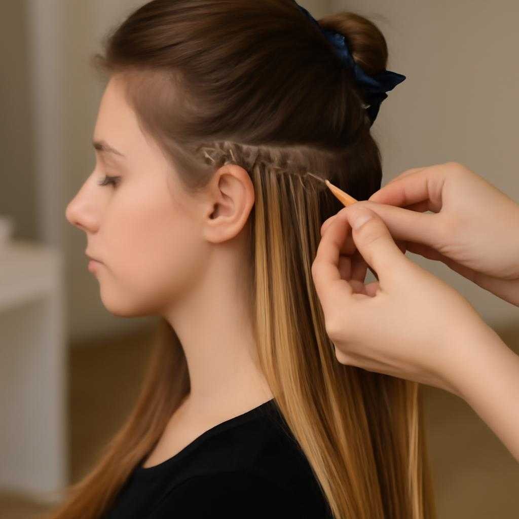 наращивание волос