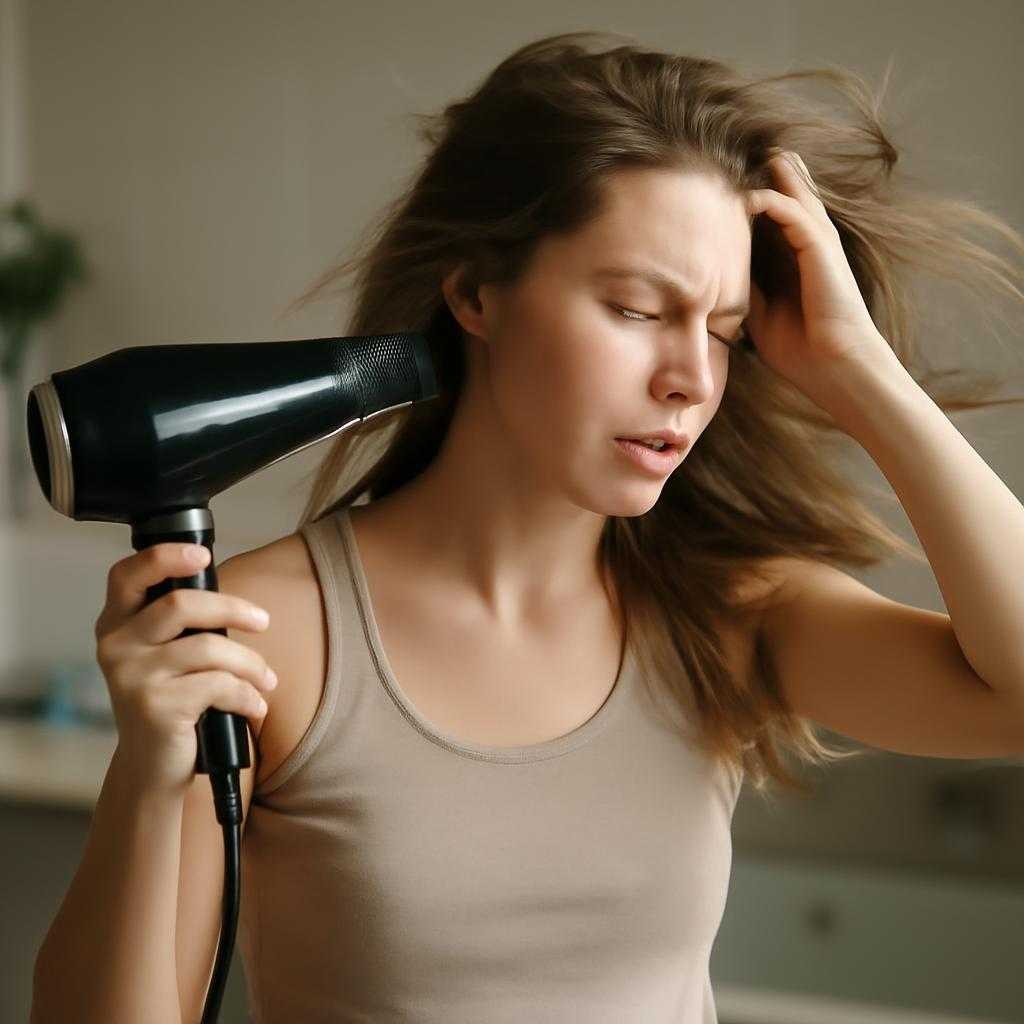 сушка волос феном