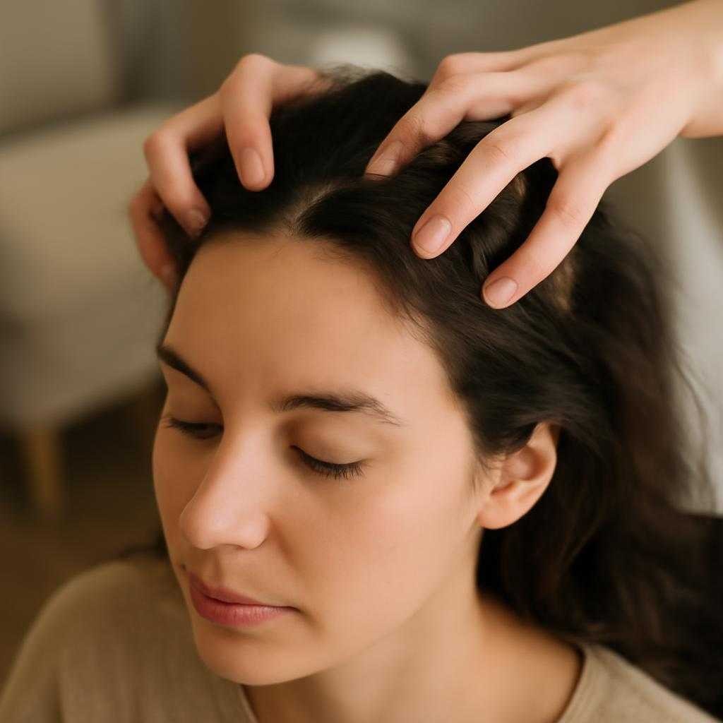 массаж кожи головы