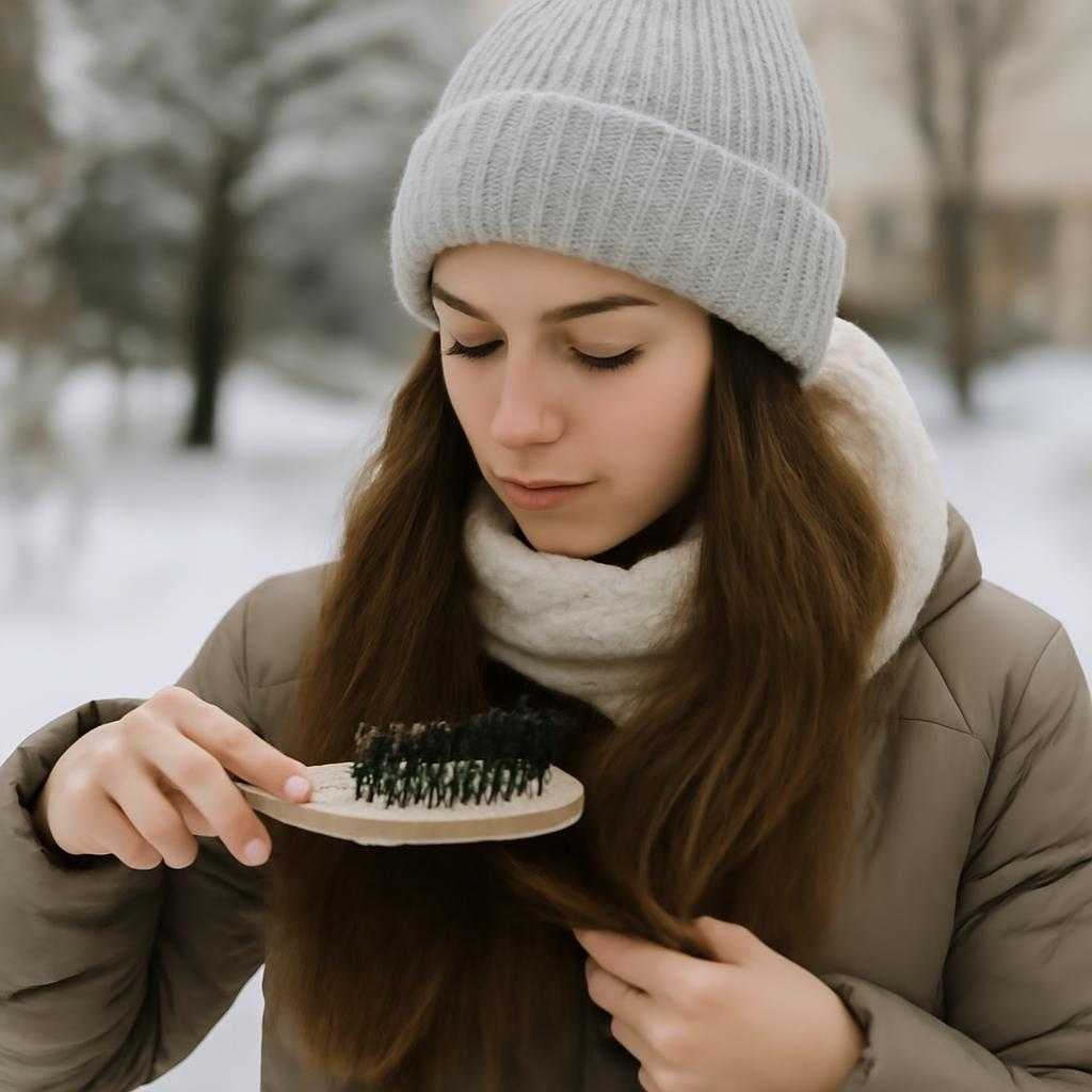 зимний уход за волосами