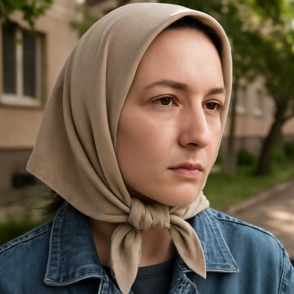 плотная косынка