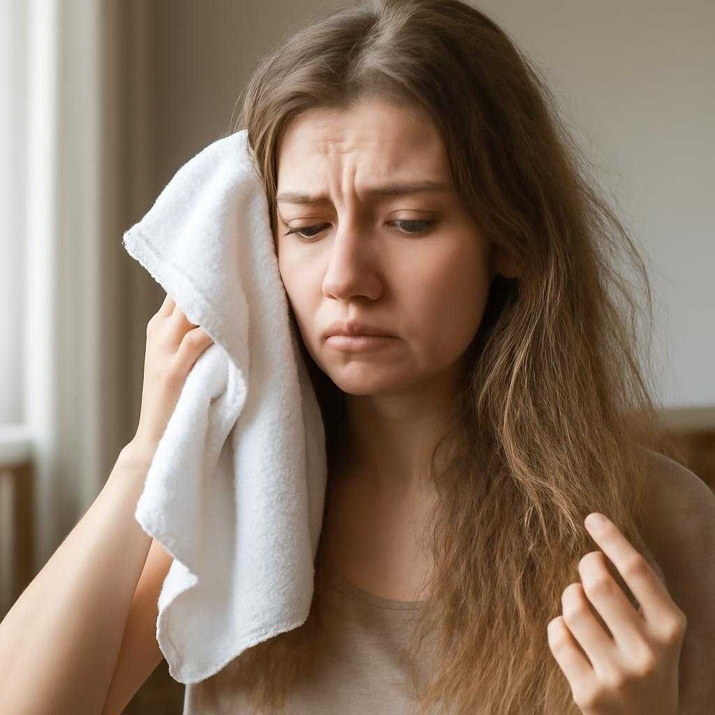 тусклость волос после сушки полотенцем